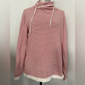 CAbi Red and White Striped Hoodie